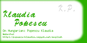 klaudia popescu business card